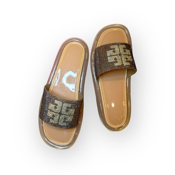 Tory Burch Crystal Bubble Jelly Slide Sandal in Clay/ Peanut Size 11 - Picture 7 of 8